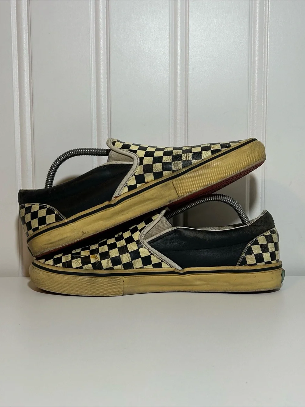 Vans Marc Jacobs Checkerboard Slip-On Sneakers in Black with Multicolr vintage